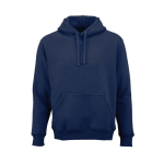 Sudadera de algodón orgánico unisex con capucha 340g/m² Tulum color azul marino vista frontal