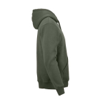 Sudadera de algodón orgánico unisex con capucha 340g/m² Tulum color verde militar segunda vista