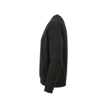 Sudadera de algodón orgánico unisex con felpa francesa 300g/m² Capri color negro tercera vista
