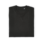 Sudadera de algodón orgánico unisex con felpa francesa 300g/m² Capri color negro segunda vista frontal