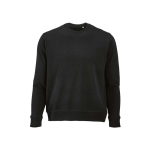 Sudadera de algodón orgánico unisex con felpa francesa 300g/m² Capri color negro vista frontal