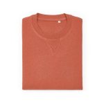 Sudadera de algodón orgánico unisex con felpa francesa 300g/m² Capri color naranja segunda vista frontal