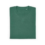 Sudadera de algodón orgánico unisex con felpa francesa 300g/m² Capri color verde oscuro segunda vista frontal