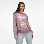 Sudadera de algodón orgánico unisex con felpa francesa 300g/m² Capri color lila tercera vista de ambiente