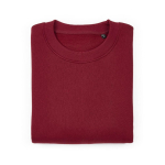 Sudadera de algodón orgánico unisex oversize 340g/m² Whitehaven color burdeos segunda vista frontal