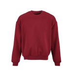 Sudadera de algodón orgánico unisex oversize 340g/m² Whitehaven color burdeos vista frontal