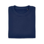 Sudadera de algodón orgánico unisex oversize 340g/m² Whitehaven color azul marino segunda vista frontal