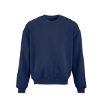 Sudadera de algodón orgánico unisex oversize 340g/m² Whitehaven color azul marino vista frontal