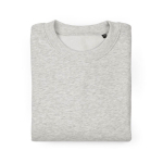 Sudadera de algodón orgánico unisex oversize 340g/m² Whitehaven color gris claro jaspeado segunda vista frontal