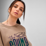 Sudadera de algodón orgánico unisex oversize 340g/m² Whitehaven color marrón claro quinta vista
