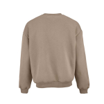 Sudadera de algodón orgánico unisex oversize 340g/m² Whitehaven color marrón claro vista trasera