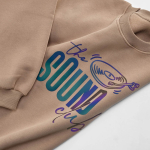 Sudadera de algodón orgánico unisex oversize 340g/m² Whitehaven color marrón claro vista de detalle