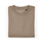 Sudadera de algodón orgánico unisex oversize 340g/m² Whitehaven color marrón claro segunda vista frontal