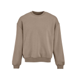 Sudadera de algodón orgánico unisex oversize 340g/m² Whitehaven color marrón claro vista frontal