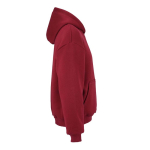 Sudadera algodón y poliéster reciclado unisex oversize 340g/m²Ericeira color burdeos segunda vista