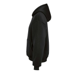 Sudadera algodón y poliéster reciclado unisex oversize 340g/m²Ericeira color negro tercera vista