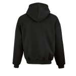 Sudadera algodón y poliéster reciclado unisex oversize 340g/m²Ericeira color negro vista trasera