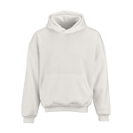 Sudadera algodón y poliéster reciclado unisex oversize 340g/m²Ericeira color blanco vista frontal