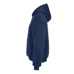 Sudadera algodón y poliéster reciclado unisex oversize 340g/m²Ericeira color azul marino tercera vista