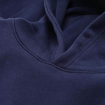 Sudadera algodón y poliéster reciclado unisex oversize 340g/m²Ericeira color azul marino vista de detalle