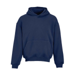 Sudadera algodón y poliéster reciclado unisex oversize 340g/m²Ericeira color azul marino vista frontal