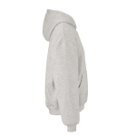 Sudadera algodón y poliéster reciclado unisex oversize 340g/m²Ericeira color gris claro jaspeado segunda vista