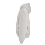 Sudadera algodón y poliéster reciclado unisex oversize 340g/m²Ericeira color gris claro jaspeado tercera vista