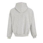 Sudadera algodón y poliéster reciclado unisex oversize 340g/m²Ericeira color gris claro jaspeado vista trasera