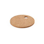 Salvamanteles de corcho natural redondo fabricado en Europa color natural