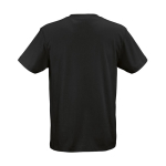 Camiseta de algodón orgánico unisex corte regular 165g/m² Copacabana color negro vista trasera
