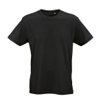 Camiseta de algodón orgánico unisex corte regular 165g/m² Copacabana color negro vista frontal