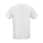 Camiseta de algodón orgánico unisex corte regular 165g/m² Copacabana color blanco vista trasera