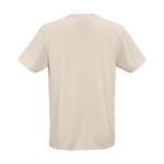 Camiseta de algodón orgánico unisex corte regular 165g/m² Copacabana color beige vista trasera