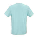 Camiseta de algodón orgánico unisex corte regular 165g/m² Copacabana color verde claro vista trasera