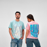 Camiseta de algodón orgánico unisex corte regular 165g/m² Copacabana color verde claro quinta vista