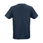 Camiseta de algodón orgánico unisex corte regular 165g/m² Copacabana color azul marino vista trasera