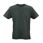 Camiseta de algodón orgánico unisex corte regular 165g/m² Copacabana color verde oscuro vista frontal