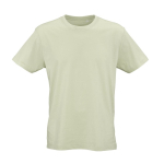 Camiseta de algodón orgánico unisex corte regular 165g/m² Copacabana color verde pastel vista frontal