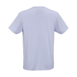 Camiseta de algodón orgánico unisex corte regular 165g/m² Copacabana color azul pastel vista trasera