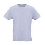 Camiseta de algodón orgánico unisex corte regular 165g/m² Copacabana color azul pastel vista frontal