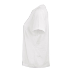 Camiseta de algodón orgánico ring-spun para mujer 165g/m² Copacabana color blanco tercera vista