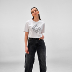 Camiseta de algodón orgánico ring-spun para mujer 165g/m² Copacabana color blanco
