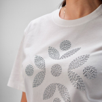 Camiseta de algodón orgánico ring-spun para mujer 165g/m² Copacabana color blanco tercera vista de ambiente
