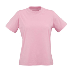 Camiseta de algodón orgánico ring-spun para mujer 165g/m² Copacabana color rosa vista frontal