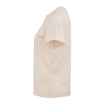 Camiseta de algodón orgánico ring-spun para mujer 165g/m² Copacabana color beige tercera vista