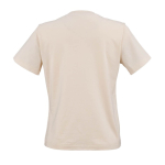 Camiseta de algodón orgánico ring-spun para mujer 165g/m² Copacabana color beige vista trasera
