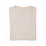 Camiseta de algodón orgánico ring-spun para mujer 165g/m² Copacabana color beige segunda vista frontal