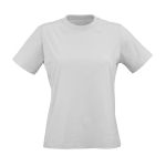 Camiseta de algodón orgánico ring-spun para mujer 165g/m² Copacabana color gris claro vista frontal
