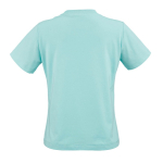 Camiseta de algodón orgánico ring-spun para mujer 165g/m² Copacabana color verde claro vista trasera