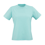 Camiseta de algodón orgánico ring-spun para mujer 165g/m² Copacabana color verde claro vista frontal